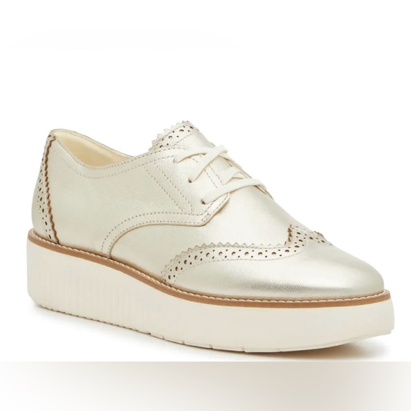 Cole Haan Shoes - NWT Cole Haan Women's Gold Metallic City Wingtip Oxford Shoes 10
